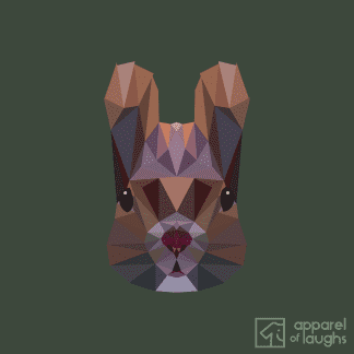 Low Poly Squirrel T-Shirt Design Military Green