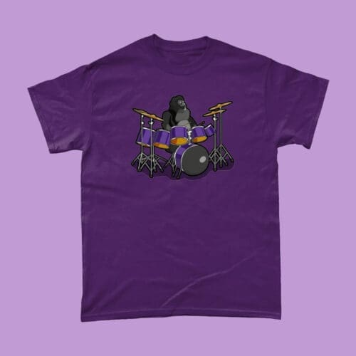 Cadbury Gorilla Advert Drums T Shirt