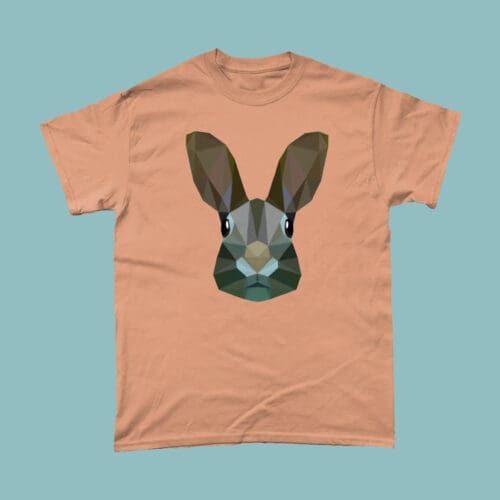 Low Poly Rabbit Mens T Shirt