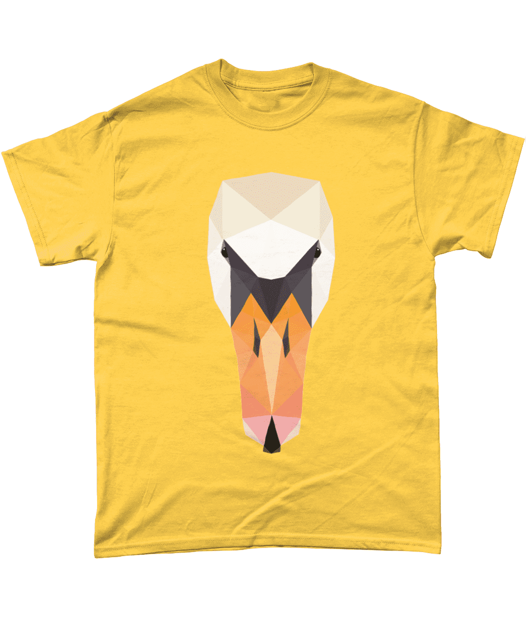 Low Poly Swan T Shirt Daisy