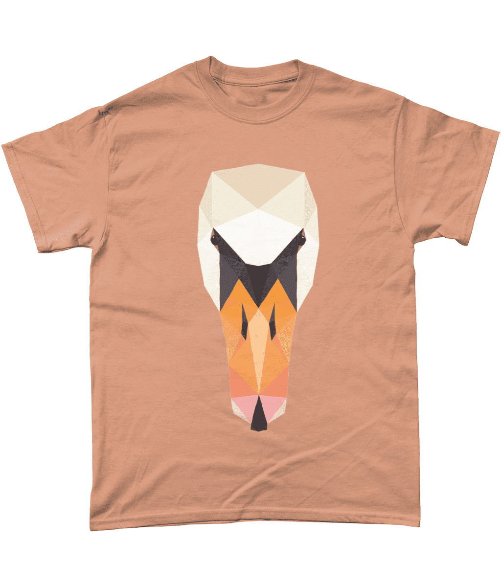 Low Poly Swan T Shirt Old Gold