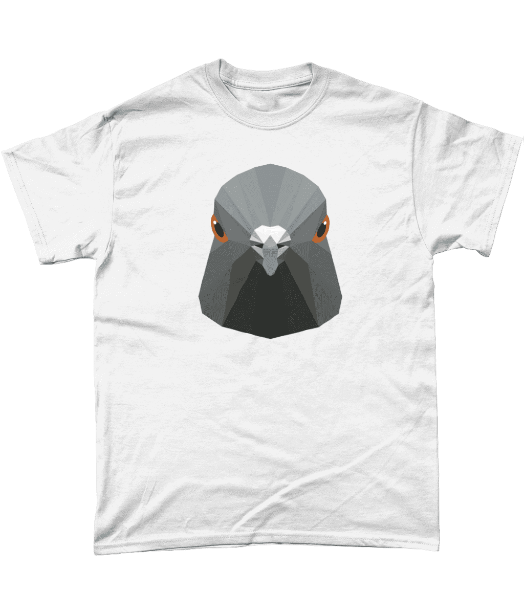 Low Poly Pigeon T Shirt White