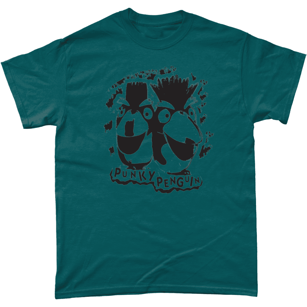 Punky Penguin Ice Cream Punk Music T Shirt Design Midnight