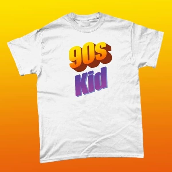 90s Kid Word Art Microsoft Word Mens Retro T Shirt Design