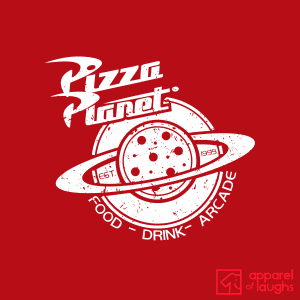 Pizza Planet Toy Story T Shirt Design Red