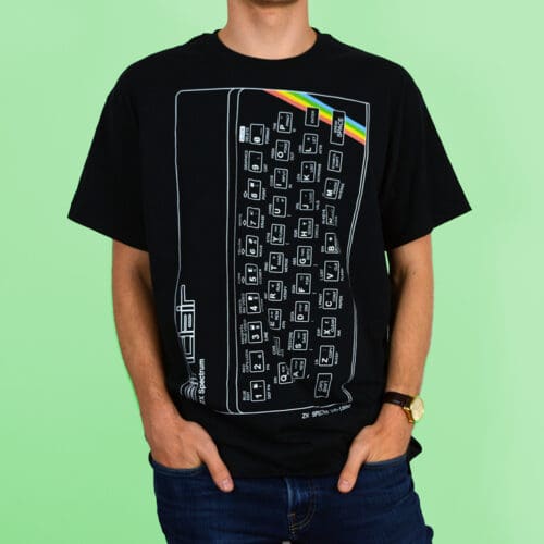 Sinclair ZX Spectrum Personal Computer T Shirt Mens Black