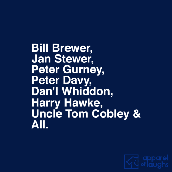 Widecombe Fair T Shirt Design Navy