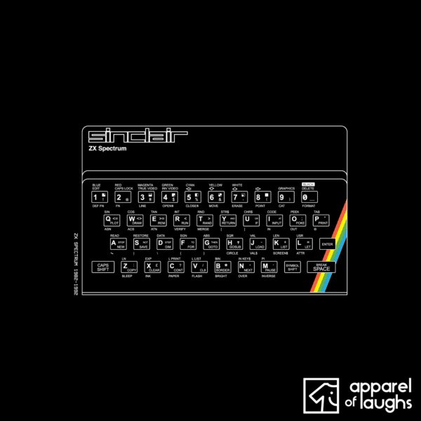 ZX Spectrum T Shirt Design Black
