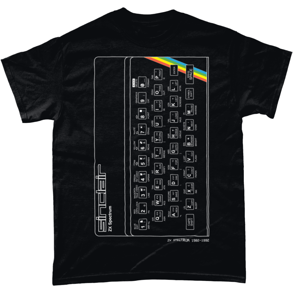 ZX Spectrum Computer T Shirt Black