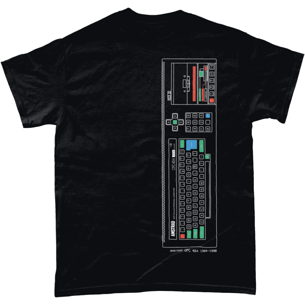 Amstrad CPC 464 Computer T Shirt Black
