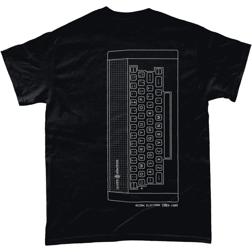 Acorn Electron Computer T Shirt Black