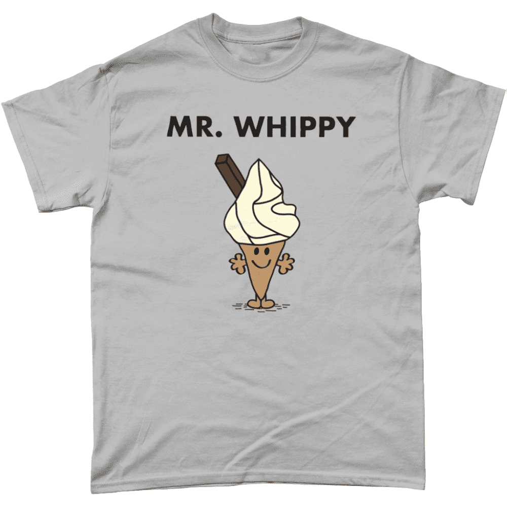Mr. Whippy Ice Cream Mr Men T Shirt Sports Grey