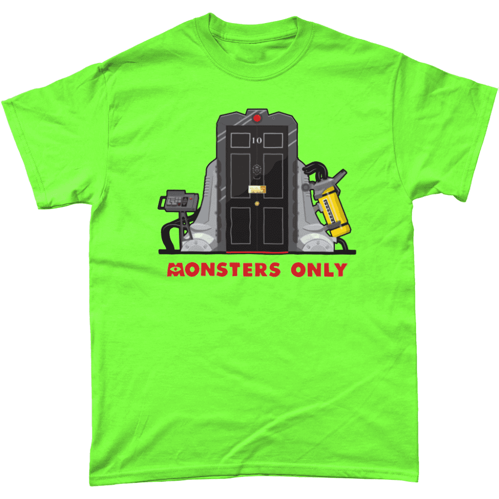 Monsters Inc Only Downing Street Political T Shirt Lime