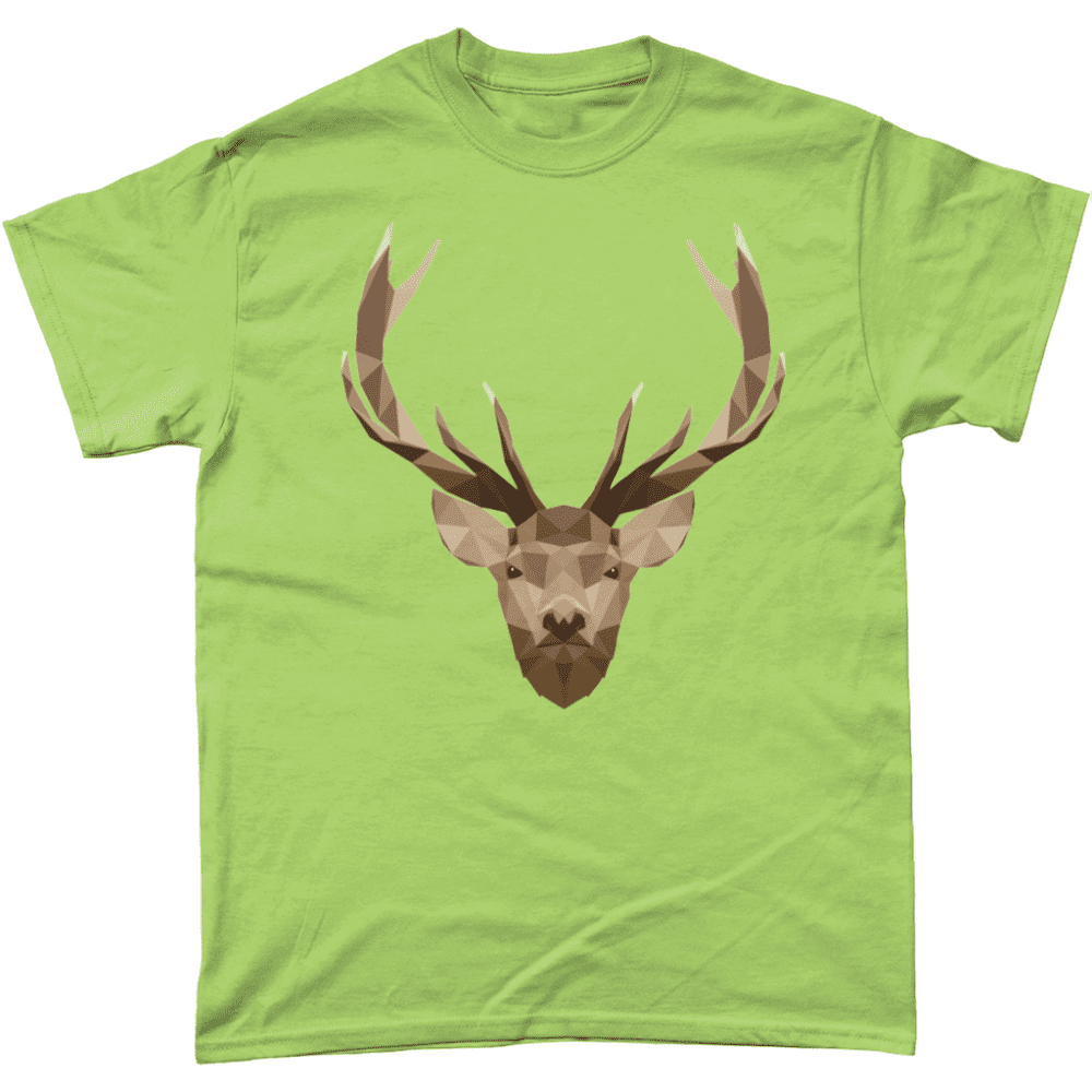 Low Poly Stag British Wildlife Kiwi T-Shirt Design