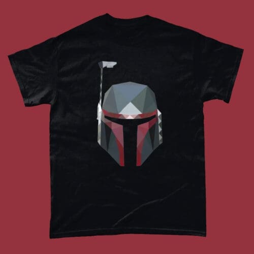 Low Poly Boba Fett Star Wars Mandalorian Men's T-Shirt Black