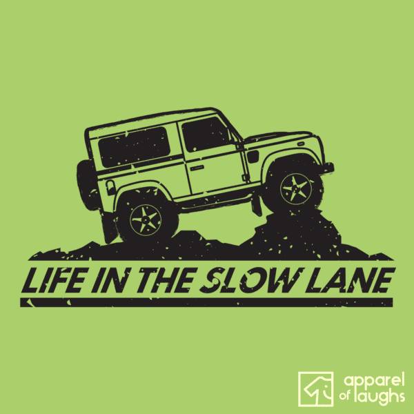 Life in the Slow Lane Land Rover Off Road Men's T-Shirt Kiwi
