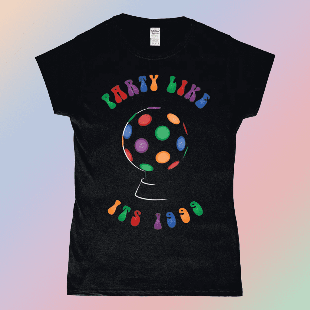 Party Like its 1999 Disco Ball Women's T-Shirt Black