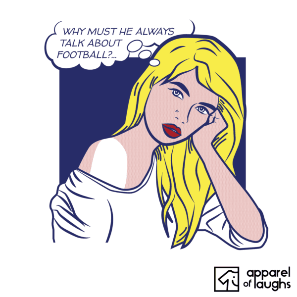 Pop Art Lady Roy Lichtenstein Football Women's T-Shirt