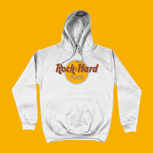 Rock and a Hard Place Hard Rock Cafe Hoodie White