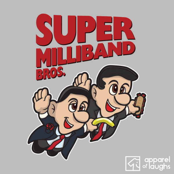 Super Milliband Brothers Ed Milliband David Milliband Labour T-Shirt Design Sports Grey