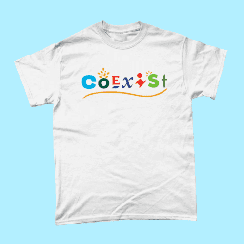 Supermarket Coexist British Men's T-Shirt Design