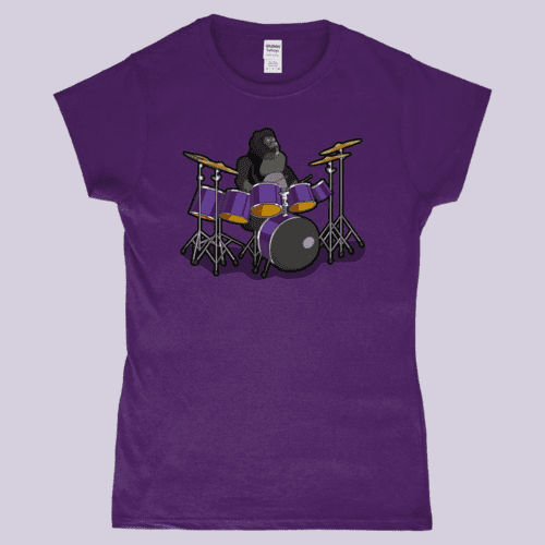 Cadbury Gorilla Chocolate Drums Phil Collins Women's T-Shirt Purple