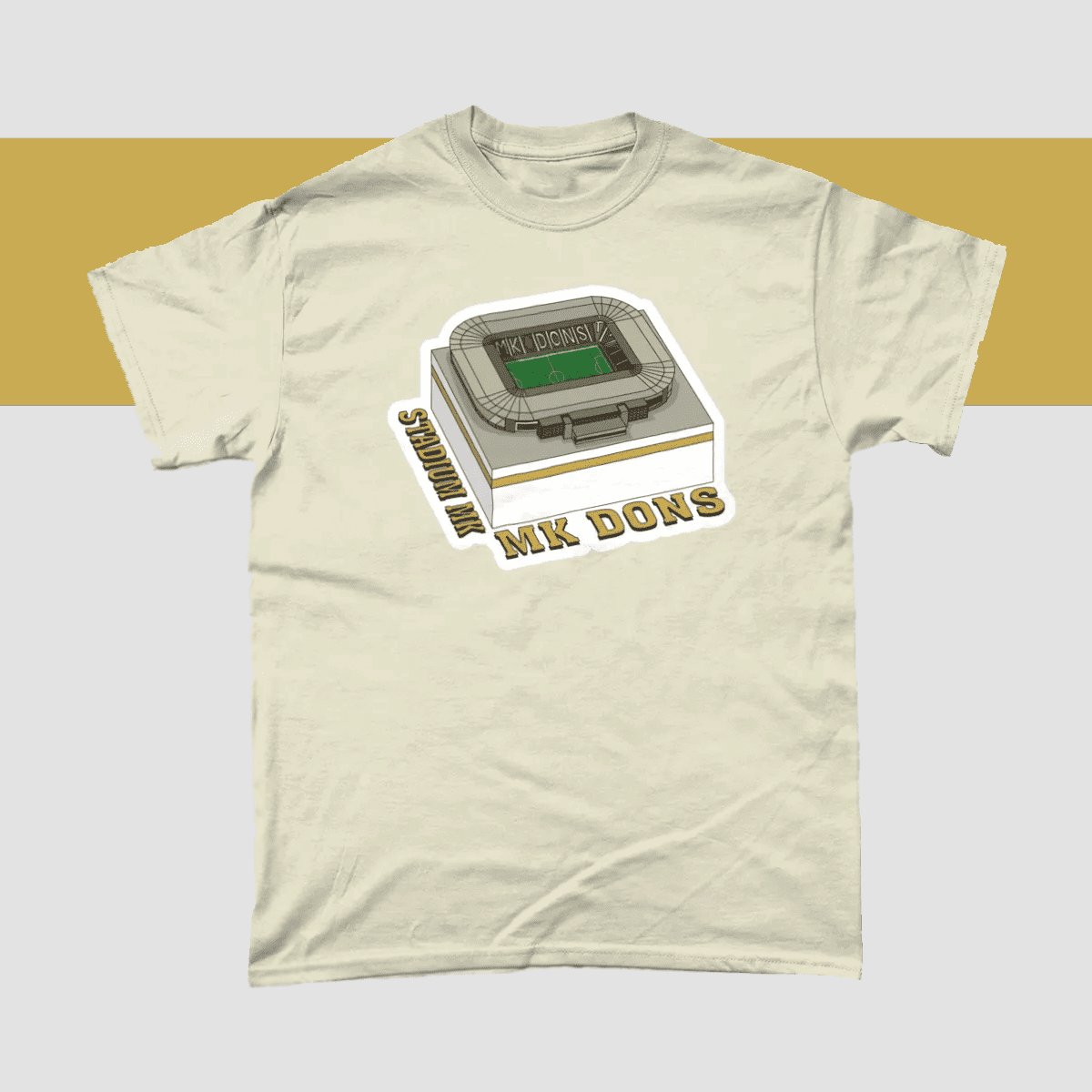 MK Dons Stadium MK Football Stadium Illustration Men's T-Shirt Natural