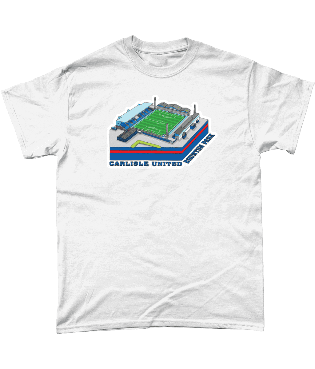 Carlisle United Brunton Park Football Stadium T Shirt Design White