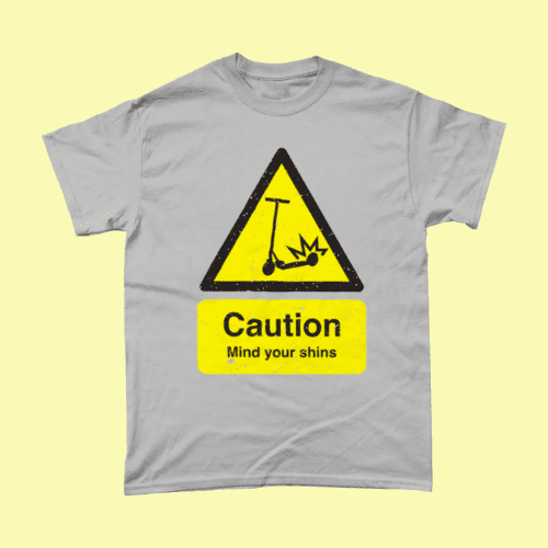 Caution Scooter Warning Sign Men's T-Shirt Sport Grey