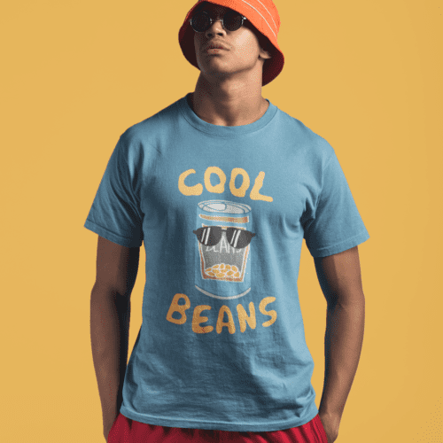Cool Beans Heinz T-Shirt Design Indigo Mockup copy