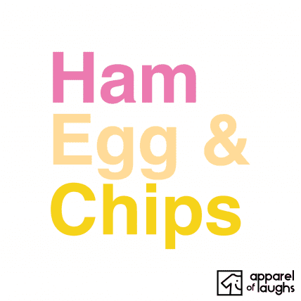 Ham Egg and Chips British Food Men's T-Shirt White