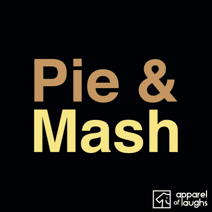 Pie and Mash British Food Men's T-Shirt Black