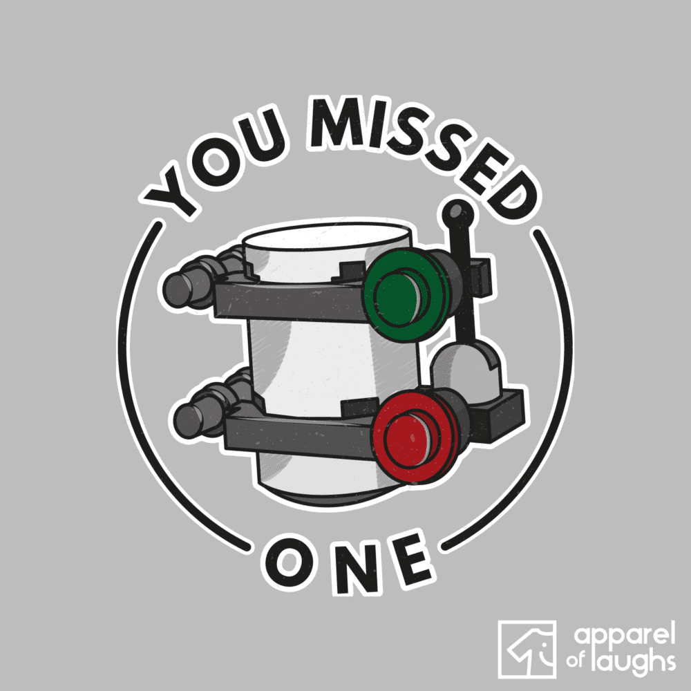 You Missed One Lego Games Minikit T Shirt Design Sports Grey