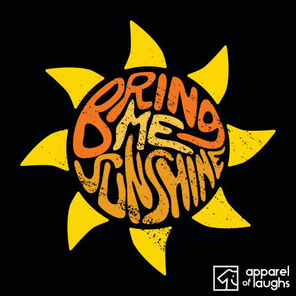 Bring Me Sunshine Morecambe and Wise British Comedy T-Shirt Design Black