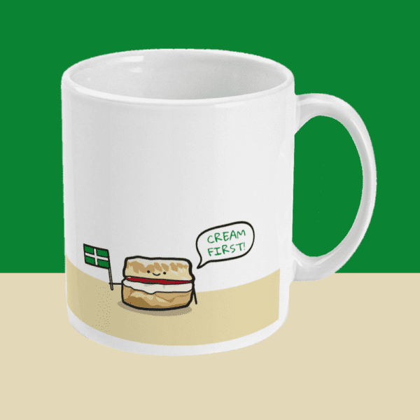 Cream First Scone Devon Mug Right