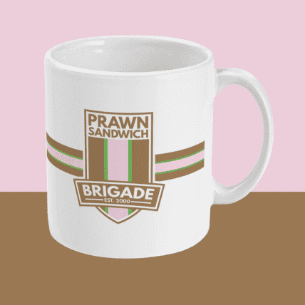 Prawn Sandwich Brigade Football Crest Mug Right