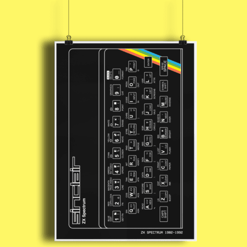Sinclair ZX Spectrum Retro Computer Hardware Fine Art Print A3
