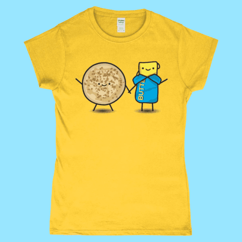 Butter and Crumpets Cute British Food Women's T-Shirt Daisy