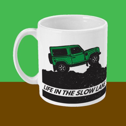 Life in the Slow Lane Land Rover 4x4 Mug Left