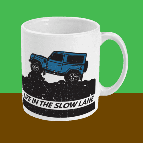 Life in the Slow Lane Land Rover 4x4 Mug Right