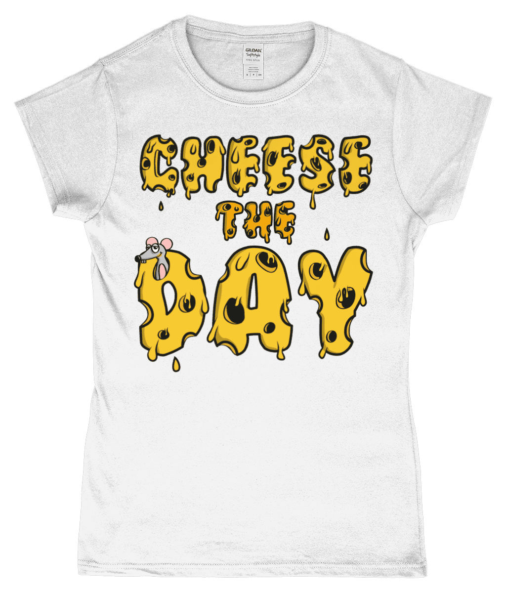 Cheese The Day Carpe Diem Mouse Women's T-Shirt White