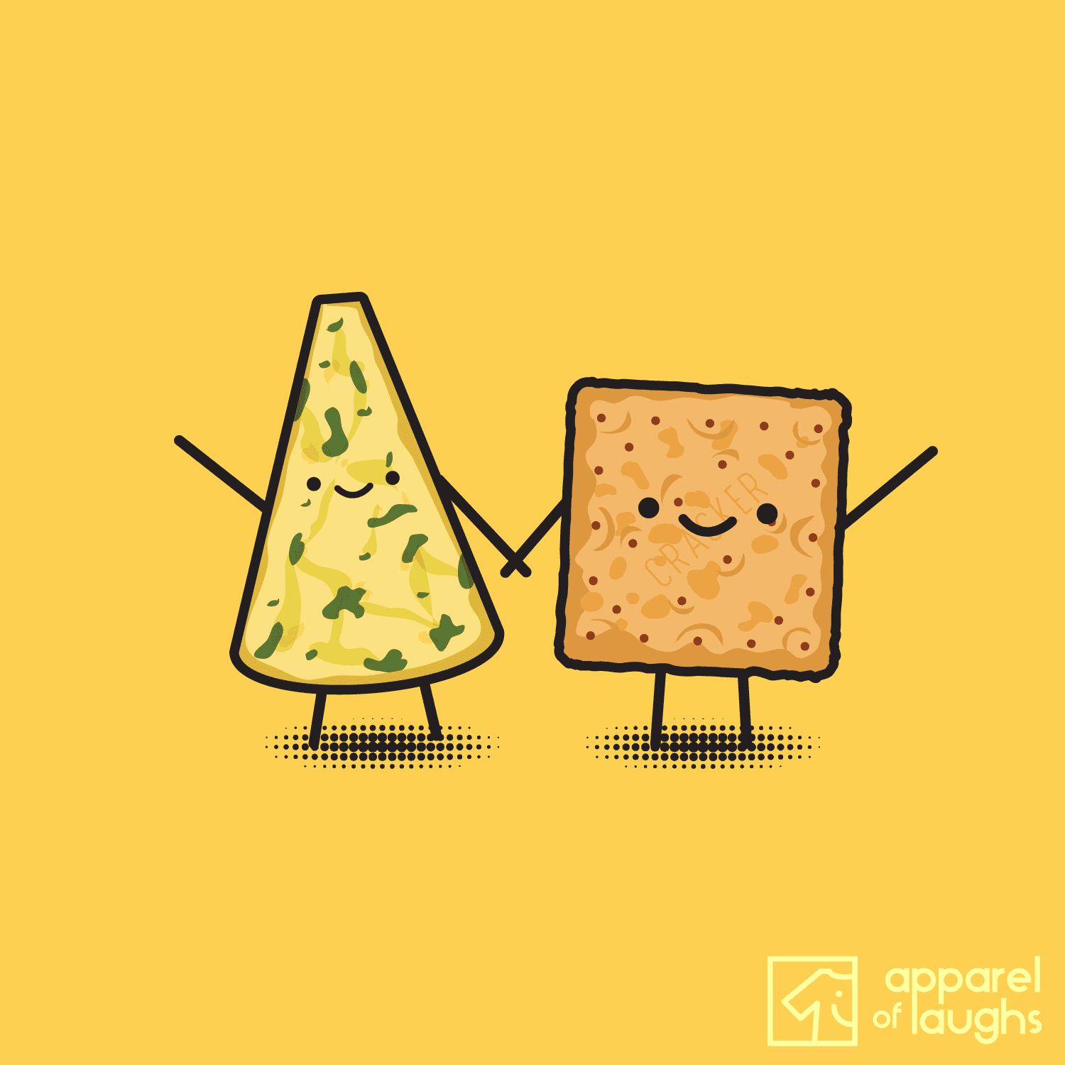 Crackers and Cheese British Food Women's T-Shirt Design Cornsilk