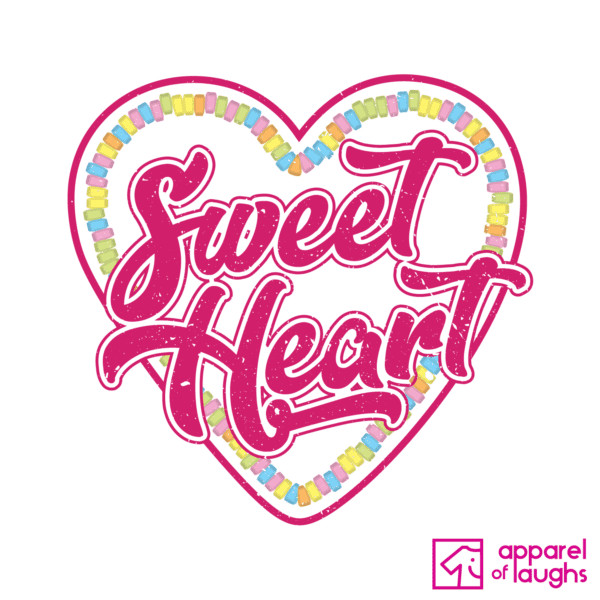 Sweetheart Candy Necklace Heart Women's T-Shirt Design White