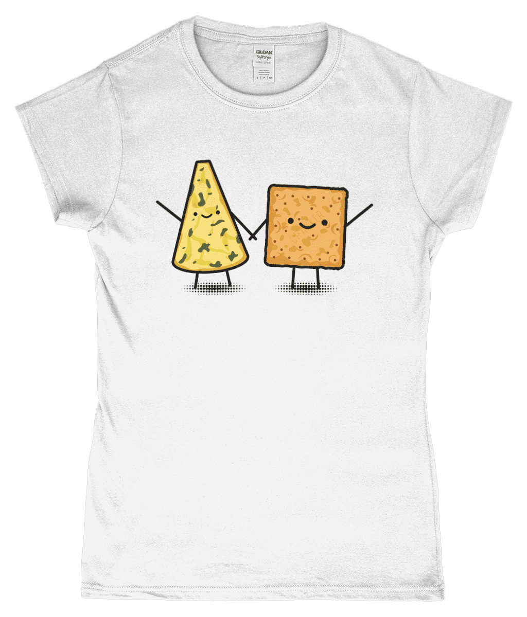 Cute Crackers and Cheese British Food Women's T-Shirt White
