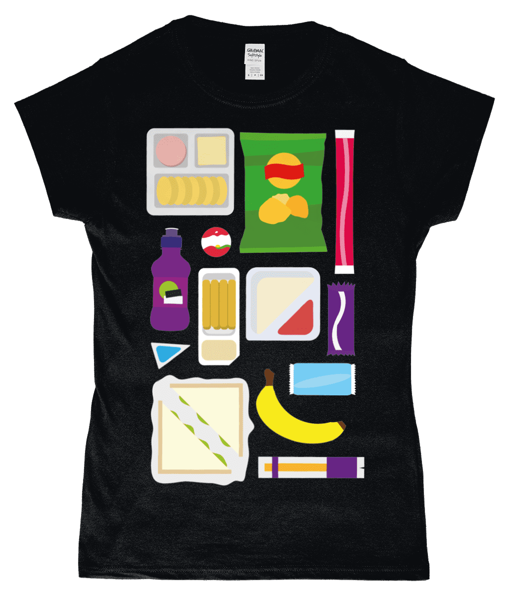 Primary School Packed Lunch Box Women's T-Shirt Black