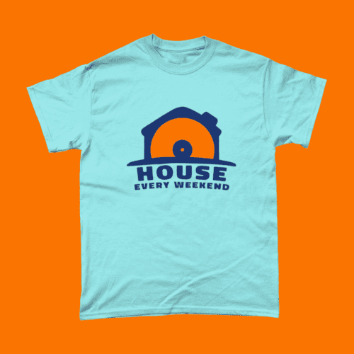 Big Blue House Every Weekend Music Men's T-Shirt Light Blue