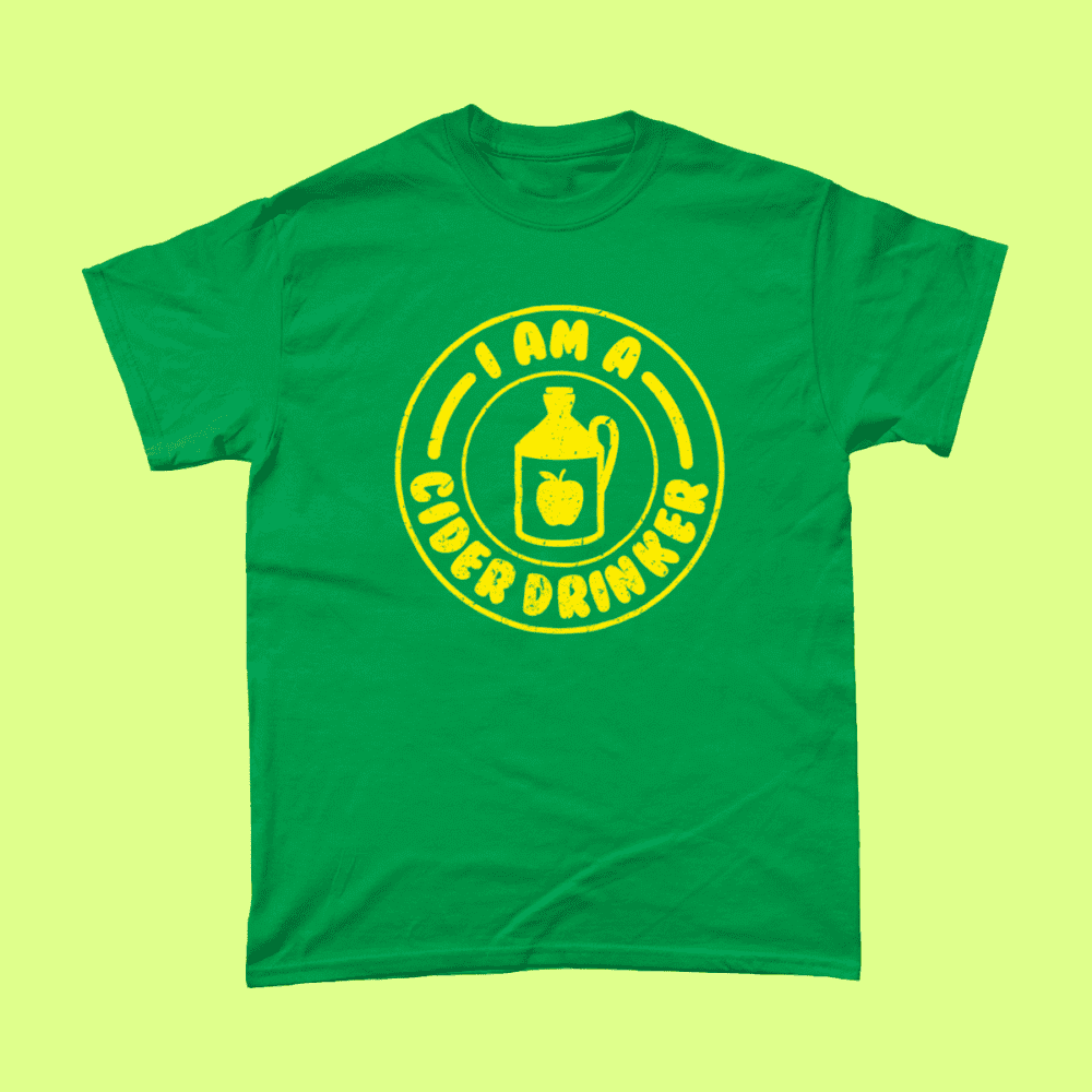 I Am A Cider Drinker Booze Pub Men's T-Shirt Irish Green