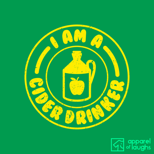 I am a Cider Drinker Apple Men's T-Shirt Design Irish Green