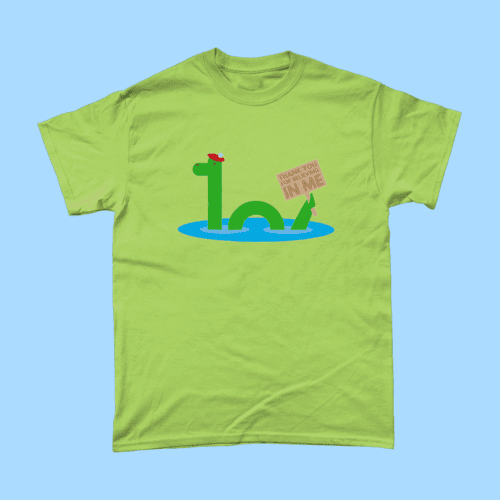 Loch Ness Monster Nessie Scotland Thanks for Believing Men's T-Shirt Kiwi