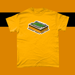 Newport County Rodney Parade Football Stadium Illustration T-Shirt Gold